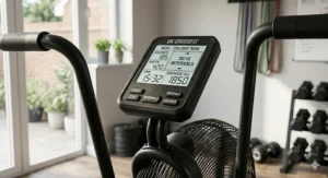 Detailed illustration of the steel fan blades providing unlimited air resistance on a heavy duty assault bike.