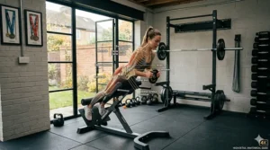 Side-by-side comparison illustrating the structural differences between an angled 45-degree hyperextension bench and a flat 90-degree roman chair.