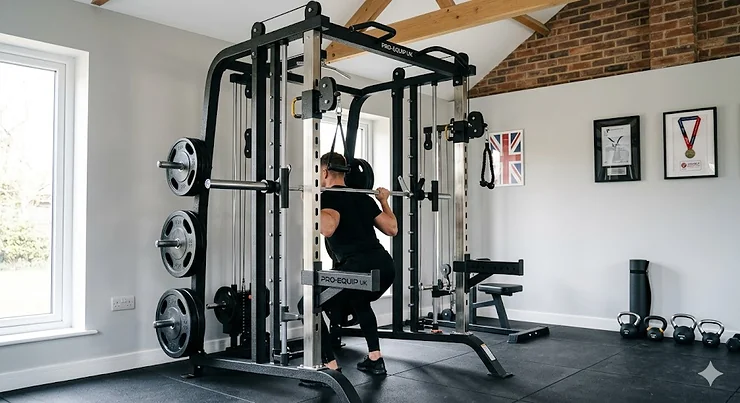 All-in-one smith machine and power rack combo for home gyms in the UK smith machine power rack combo