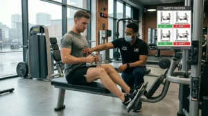 Avoiding rounded shoulders and leaning back too far during a seated cable row workout to prevent potential strain.
