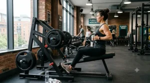 Maintaining a neutral spine alignment whilst performing a seated row