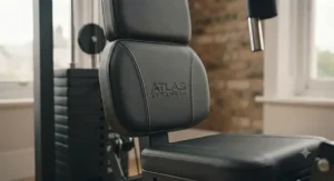 Ergonomic, high-quality upholstery providing comfort during heavy lifting on a multi gym.