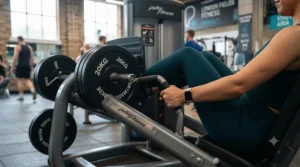 Adjusting the seat back angle on a professional seated leg press machine.