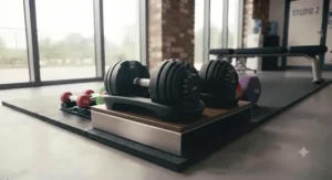 Space-saving studio dumbbells for gyms ideal for boutique fitness studios