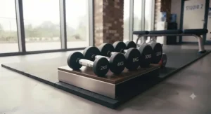Ergonomic studio dumbbells for gyms featuring clear weight markings for quick selection