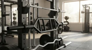Athlete demonstrating a shoulder-friendly bench press variation on a flat bench.