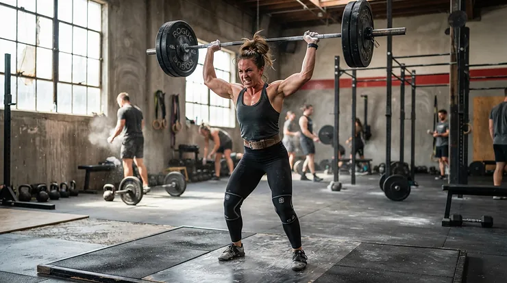 Strength training exercise using a dead bounce slam ball for home gym use